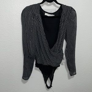 ASTR black and white bodysuit BERNADETTE BODYSUIT small‎